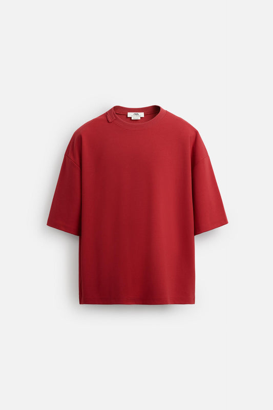 Zara Relaxed T-Shirt β Red