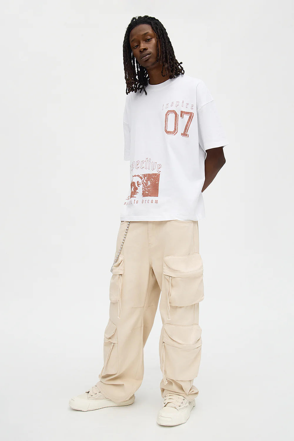 Fashion nova-Oversized Short Sleeve Tee - White