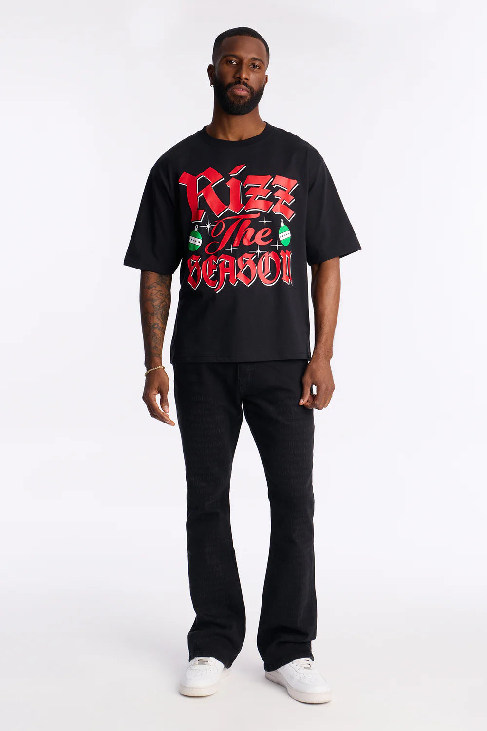 Fashion novaMEN-Graphic Short Sleeve Tee - Black
