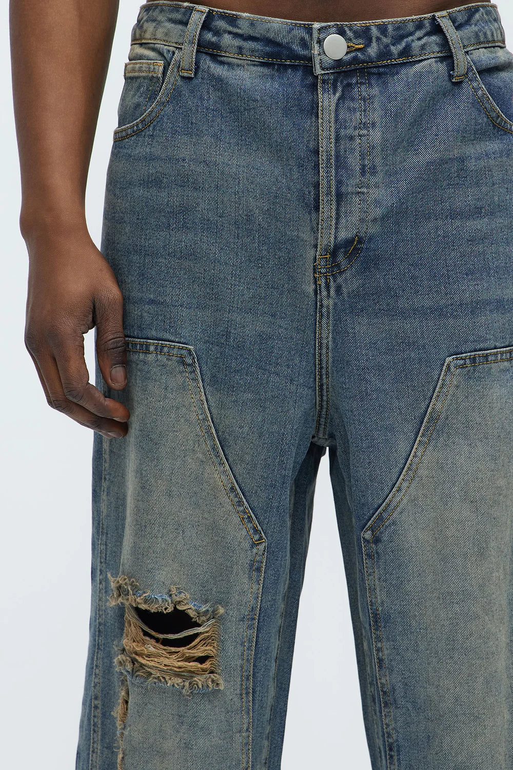 Fashion novaMEN-Vincent Carpenter Jeans - Vintage Blue Wash