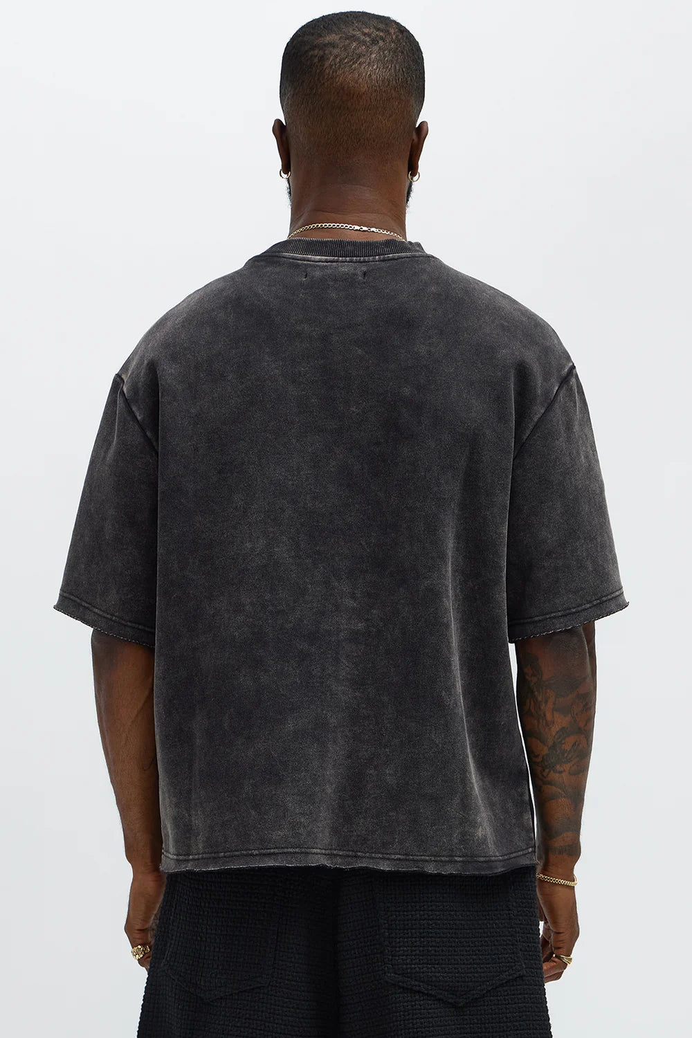 Fashion novaMEN-Curated Short Sleeve Tee - Black Wash