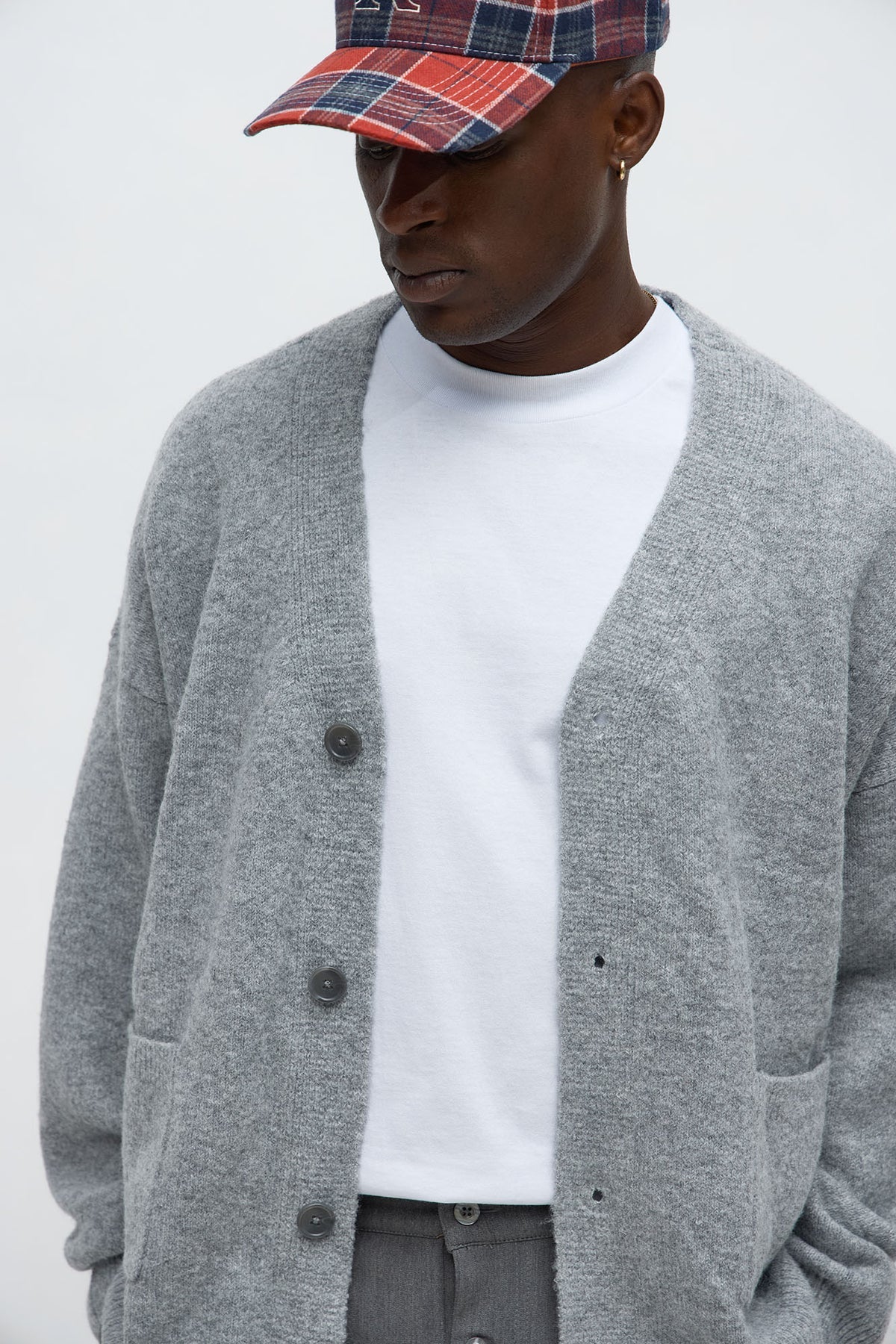 Fashion Novamen-Cropped Harbor Ash Cardigan