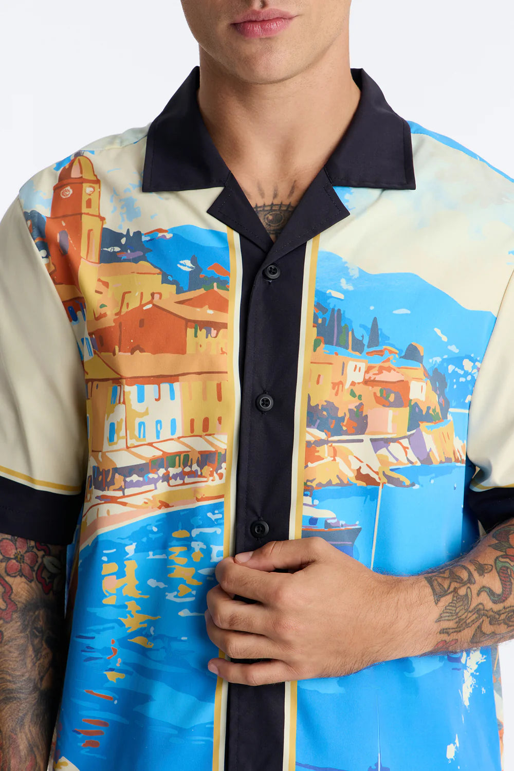 Fashion novaMEN- Costa Naples set (relaxed shirt+swim shorts)