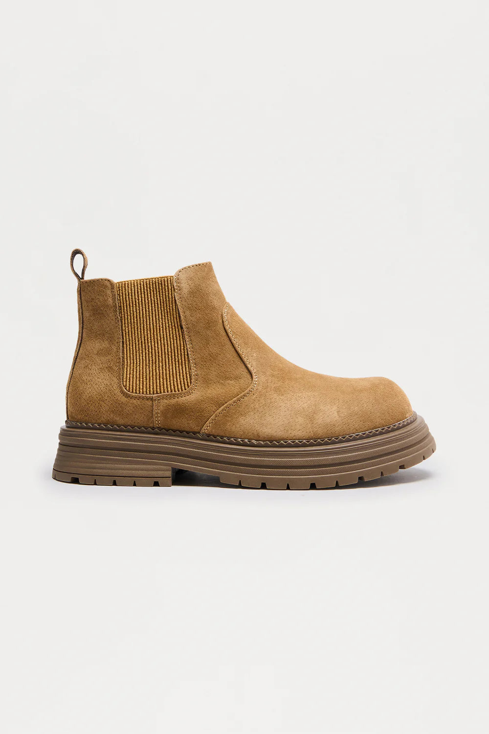 Fashion novaMEN-Suede Chunky Boot - Taupe