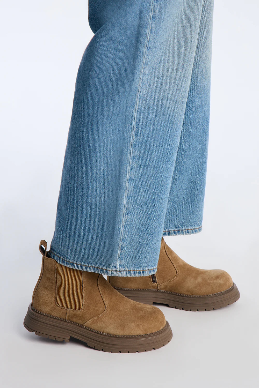 Fashion novaMEN-Suede Chunky Boot - Taupe