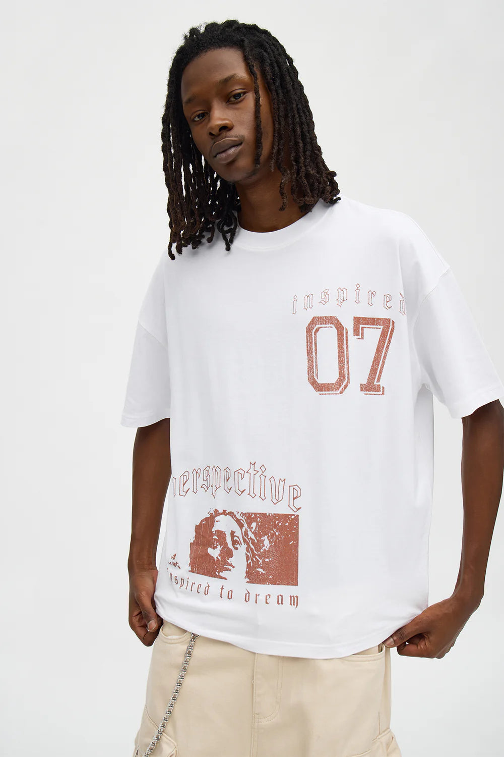 Fashion nova-Oversized Short Sleeve Tee - White