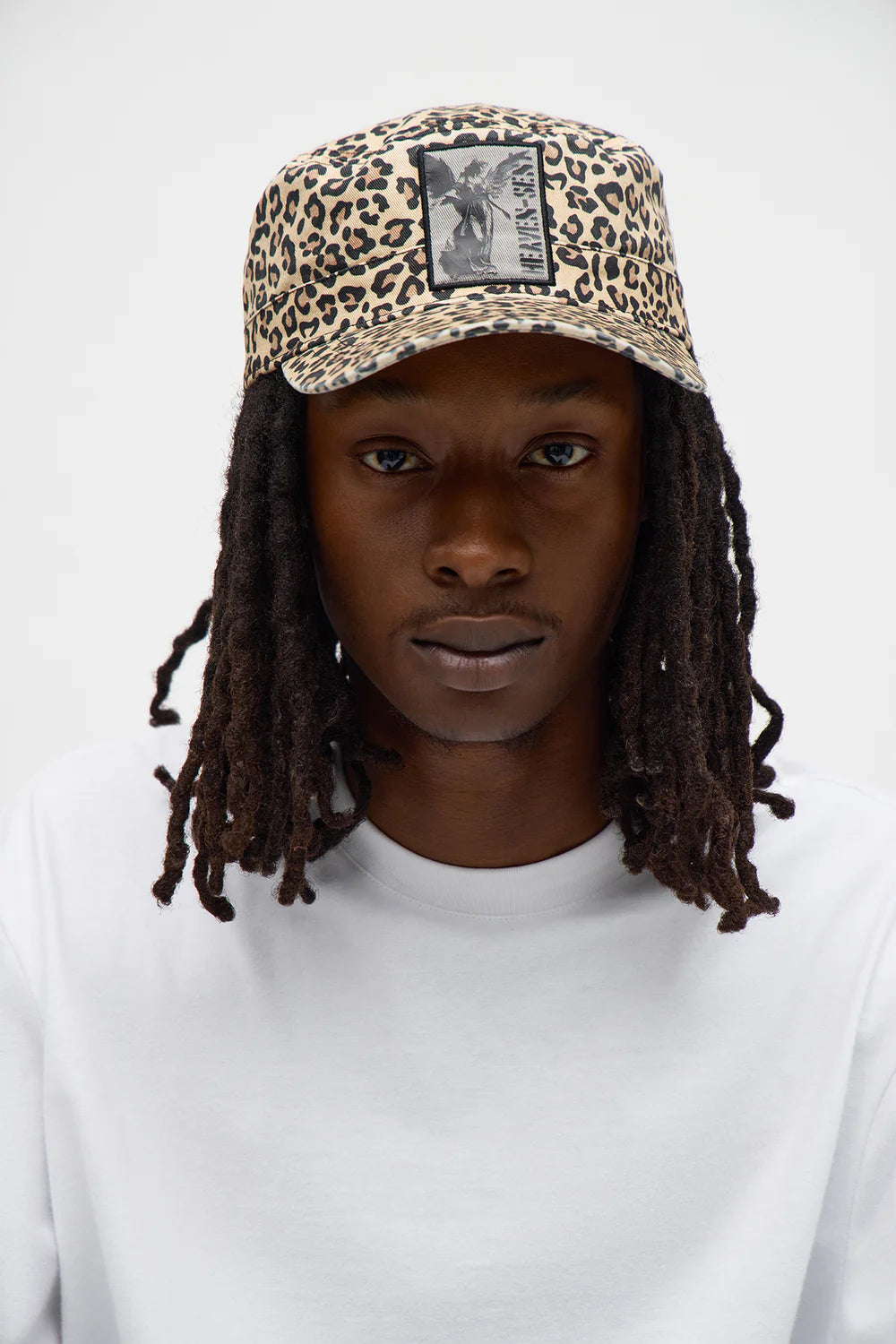 Fashion novaMEN-Leopard print Twill Patch Cadet Hat