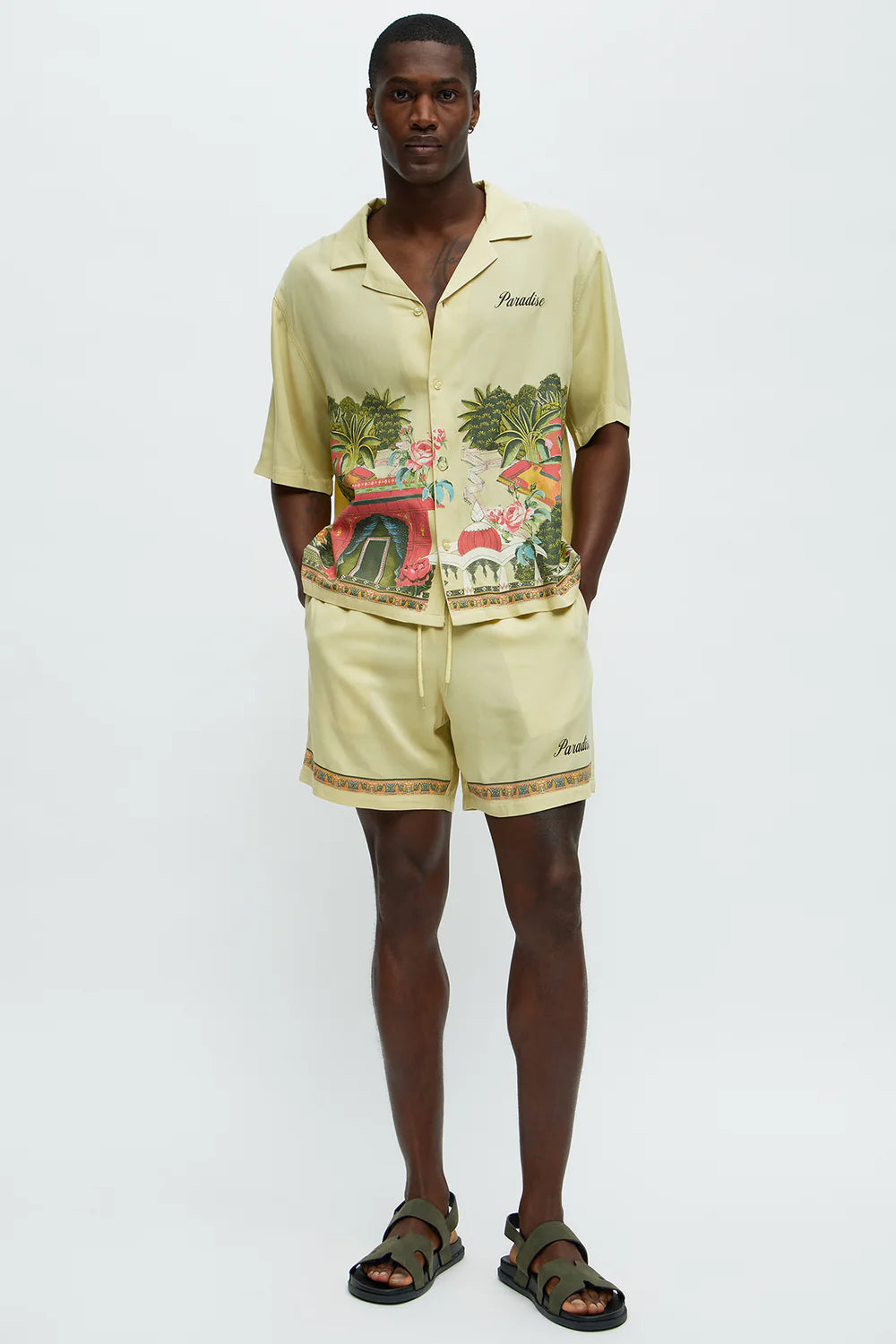 Fashion novaMEN- Relaxed Drawstring Short - Lime