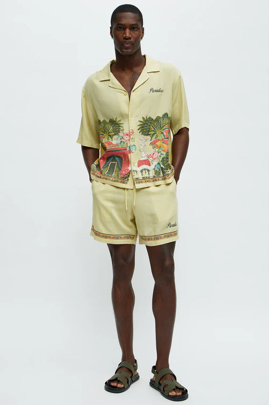 Fashion novaMEN- Relaxed Drawstring Short - Lime