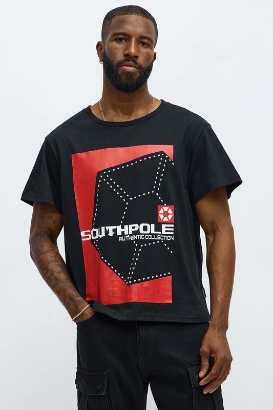 Fashion novaMEN-Cropped Short Sleeve Tee - Black