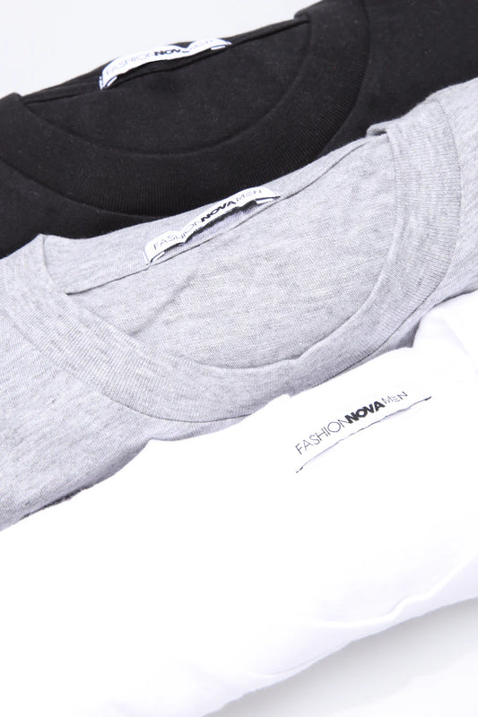 FN Essential Crew Tees 3 Pack - Black/combo