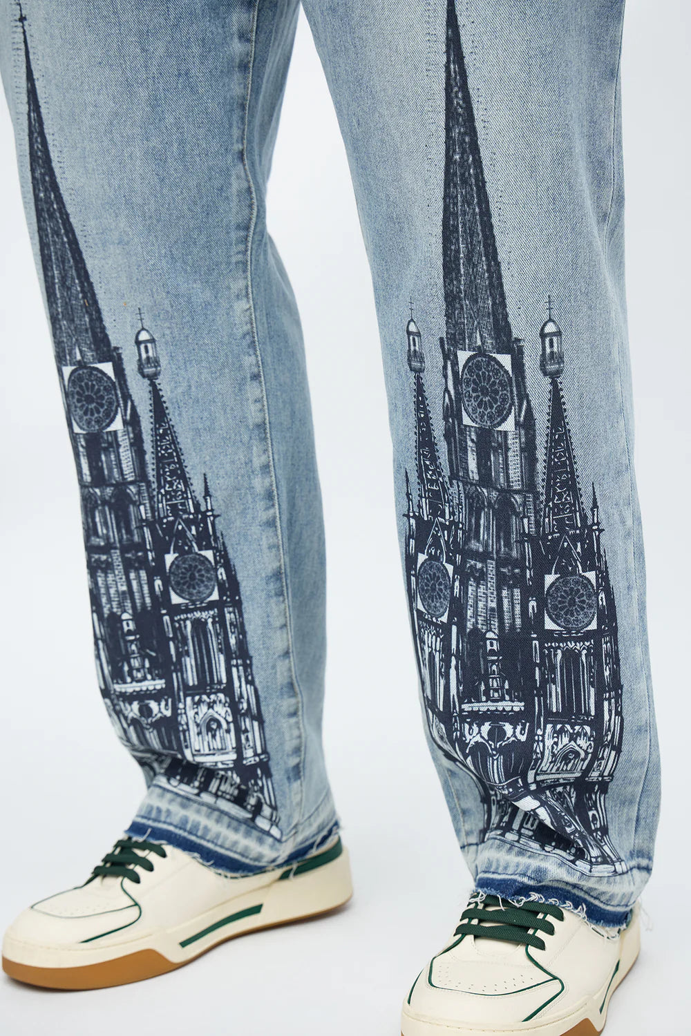 Fashion novaMEN- Straight Cathedral Jean - Medium Blue Wash