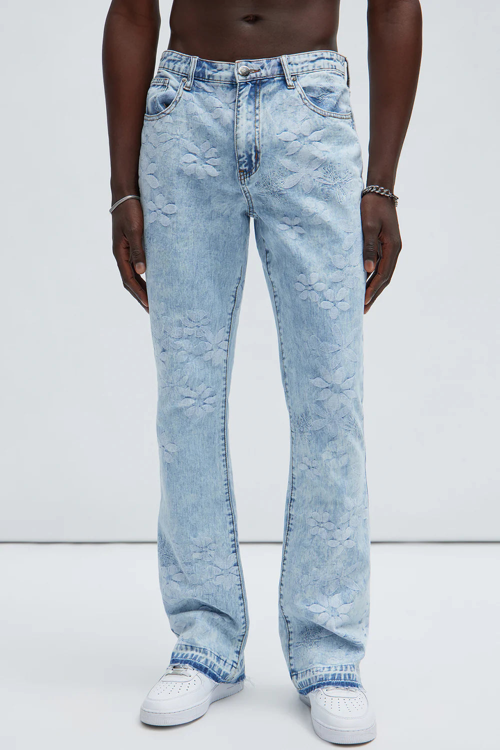 Fashion novaMEN- Slim Flare Jeans - Light Blue Wash