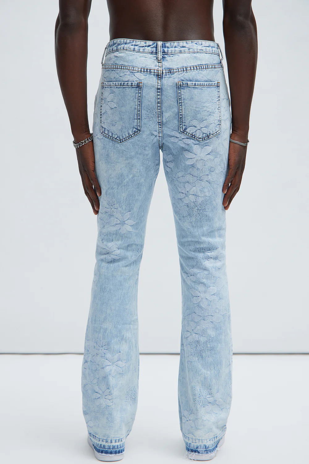 Fashion novaMEN- Slim Flare Jeans - Light Blue Wash