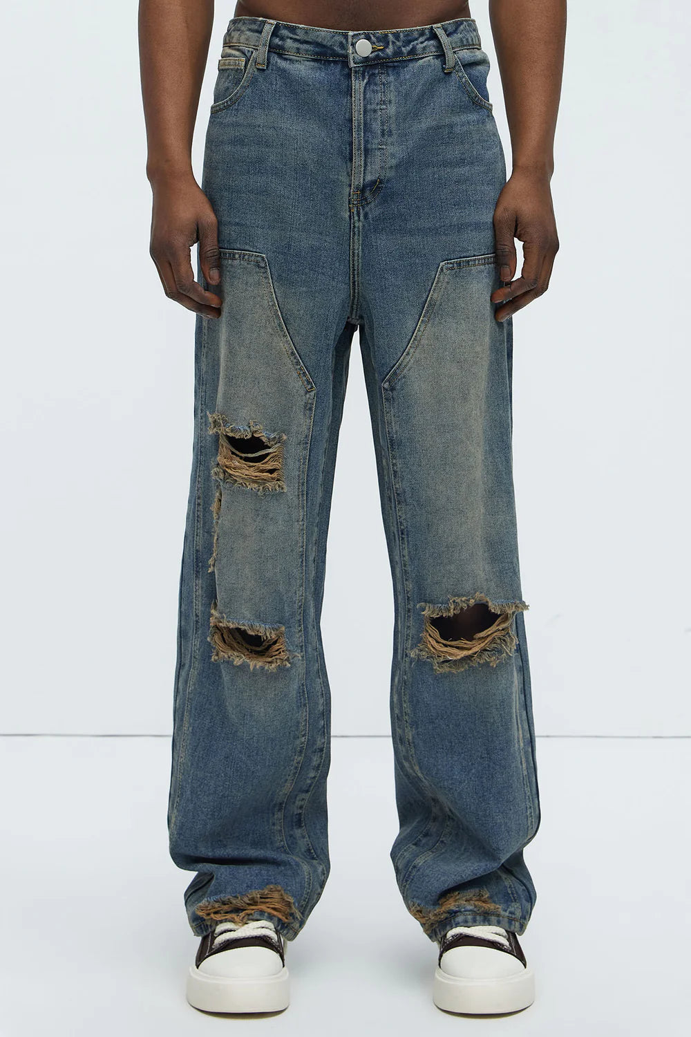 Fashion novaMEN-Vincent Carpenter Jeans - Vintage Blue Wash