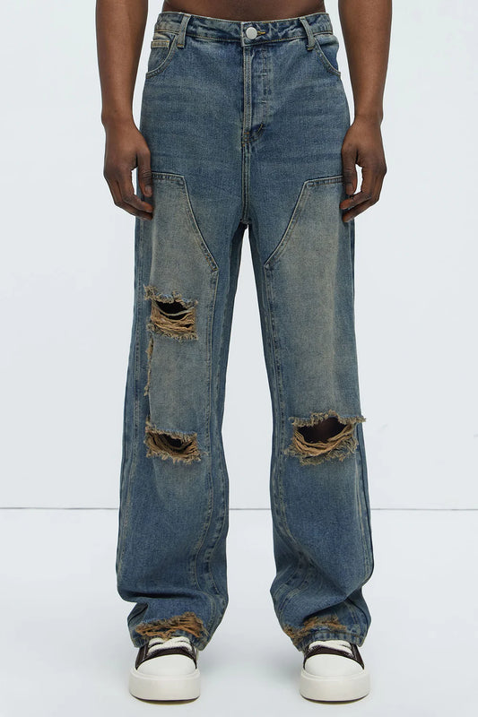 Fashion novaMEN-Vincent Carpenter Jeans - Vintage Blue Wash