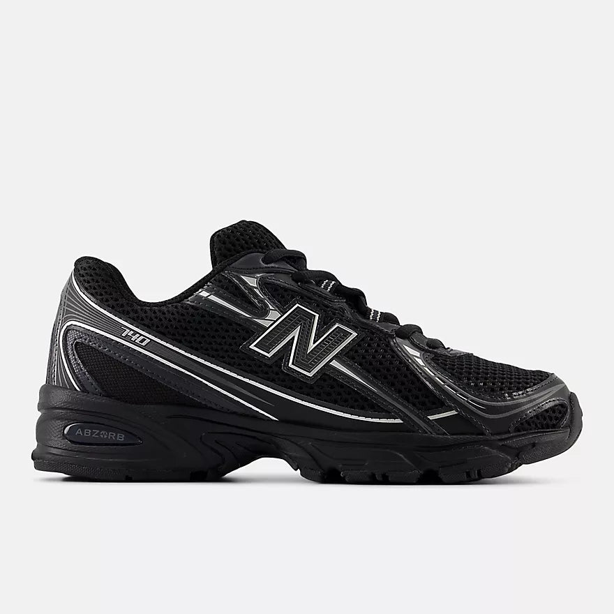 New Balance 740-Black with silver metallic