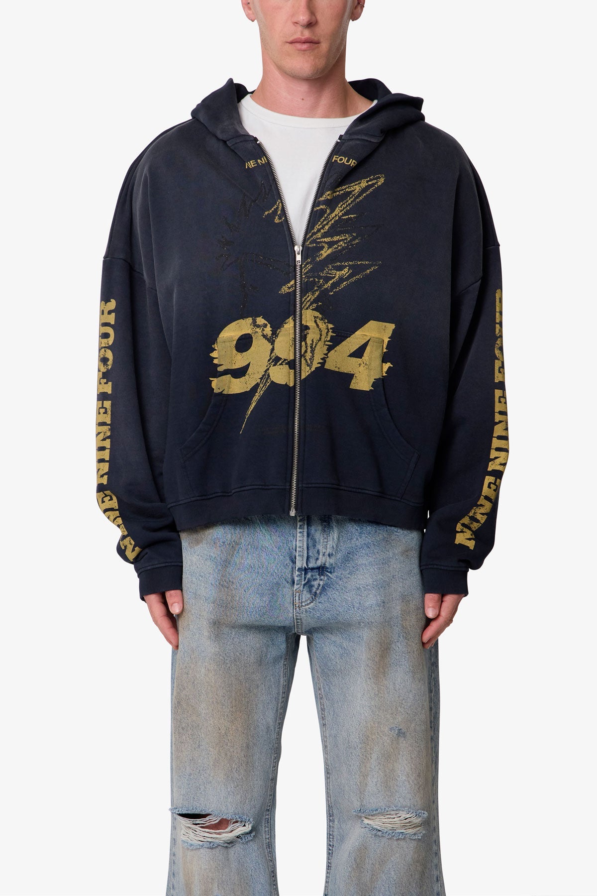 MNML-QUIET ZIP UP HOODIE