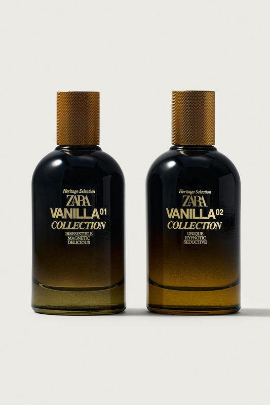 ZARA VANILLA COLLECTION 01 + 02: IRRESISTIBLE/MAGNETIC/DELICIOUS + UNIQUE/HYPNOTIC/SEDUCTIVE EDP 2 X 100 ML / 3.38 OZ